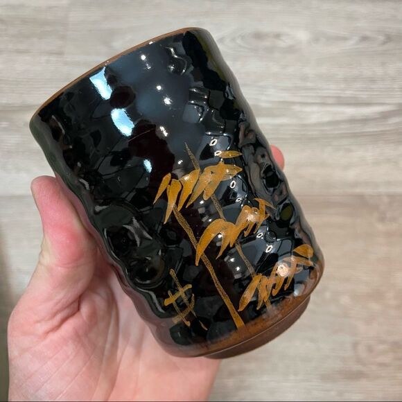 EARTHWARE PRIMITIVE GLAZE CERAMIC SIPPER SUNNY - Picture 2 of 8